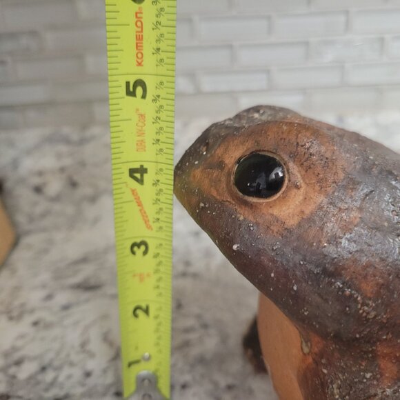 Vintage Shigaraki Pottery Japan Rustic Ceramic Frog Garden Ornament Figurine - Picture 7 of 8